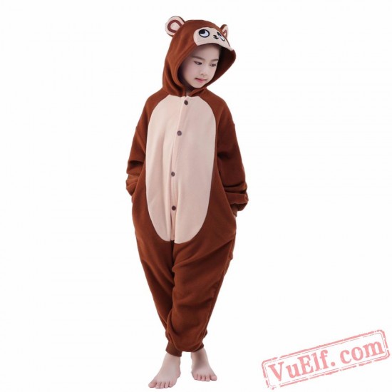 Coffee Monkey Onesie Costumes / Pajamas for Kids - Kigurumi Onesies