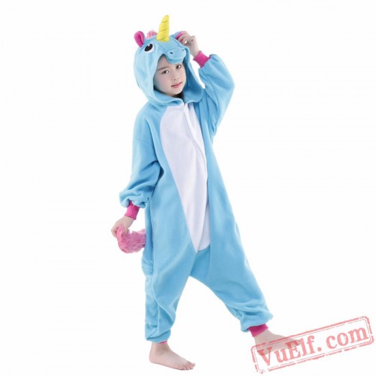 Blue Pegasus Onesie Costumes / Pajamas for Kids - Kigurumi Onesies