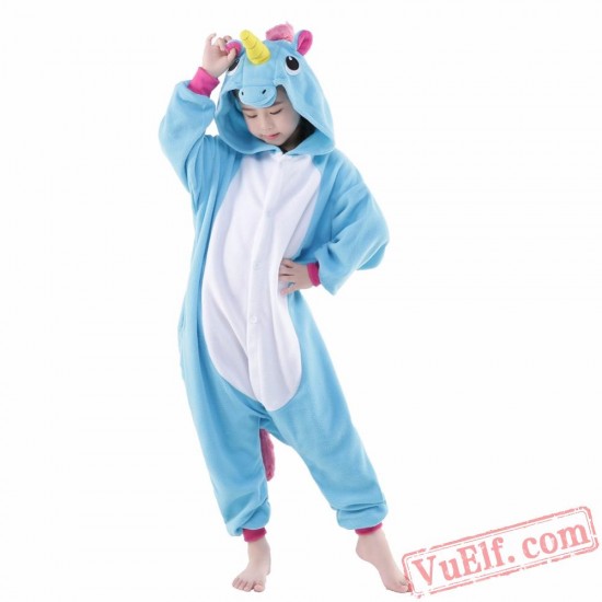 Blue Pegasus Onesie Costumes / Pajamas for Kids - Kigurumi Onesies