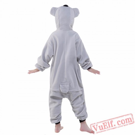 Grey Koala Onesie Costumes / Pajamas for Kids - Kigurumi Onesies