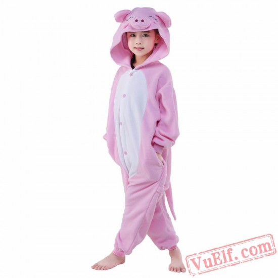 Pink Pig Onesie Costumes / Pajamas for Kids - Kigurumi Onesies