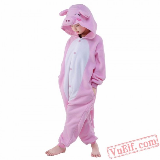 Pink Pig Onesie Costumes / Pajamas for Kids - Kigurumi Onesies