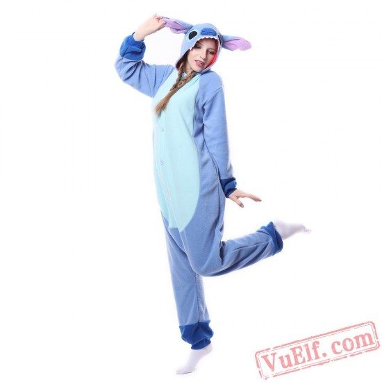 Blue Stitch Pajamas Adult Kigurumi Onesie Costumes