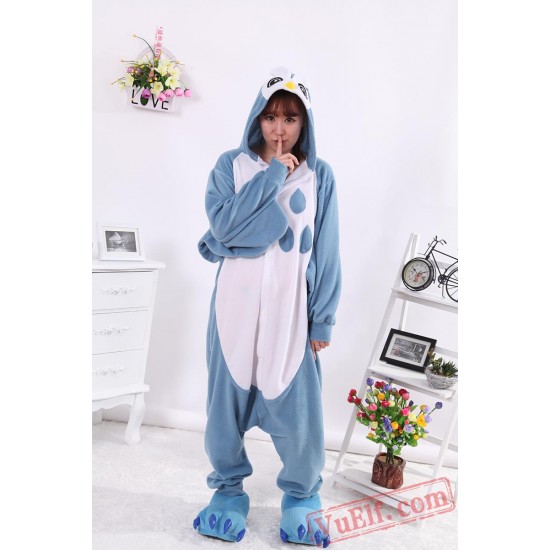 Blue Owl Kigurumi Onesie Pajamas,Animal Onesies Costumes 