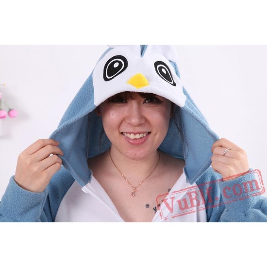 Blue Owl Kigurumi Onesie Pajamas,Animal Onesies Costumes 