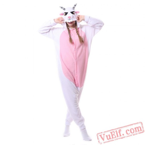 White Goat/Sheep Onesie Pajamas,Animal Onesie Costumes