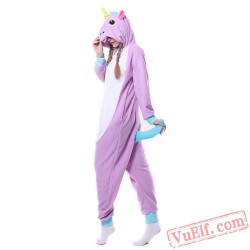 Purple Unicorn Kigurumi Onesie Pajamas Animal Costumes