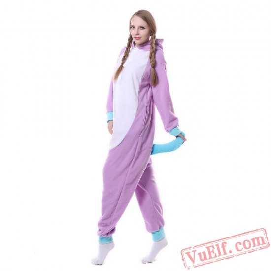 Purple Unicorn Kigurumi Onesie Pajamas Animal Costumes