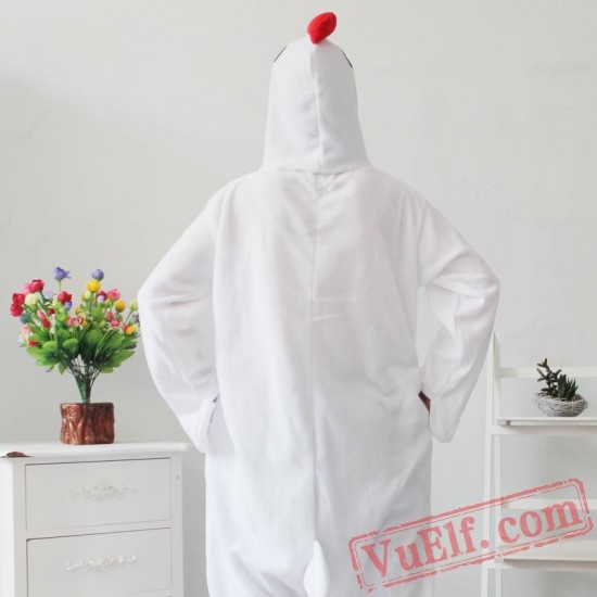 White Cock Kigurui Onesies Animal Pajama Costumes