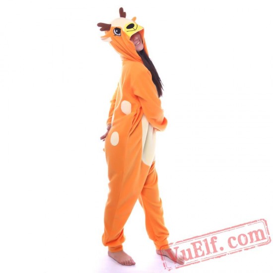 Adult Deer Kigurumi Onesie Pajama Costumes