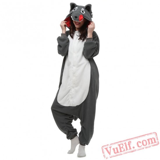 Wolf Kigurumi Onesie Pajamas Adult Animal Onesie Costumes
