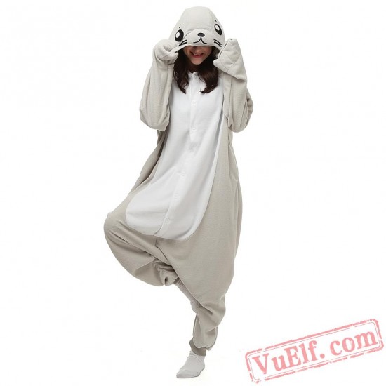 Seal Onesie Pajamas Adult Animal Kigurumi Onesie Costumes