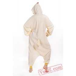 White Rooster Onesie Costumes Animal Kigurumi Pajamas