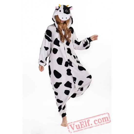 Dairy Cow Kigurumi Onesie Pajamas Animal Pajama Costumes