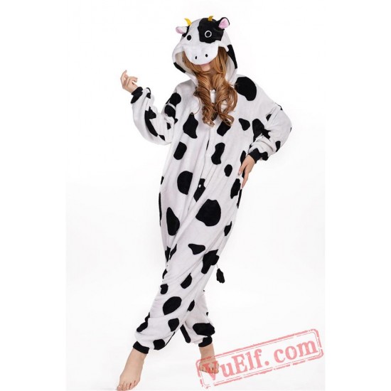 Dairy Cow Kigurumi Onesie Pajamas Animal Pajama Costumes