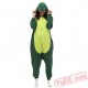 Green Dinosaur Onesie Pajamas Adult Kigurumi Costumes