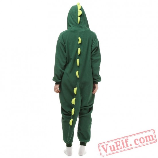 Green Dinosaur Onesie Pajamas Adult Kigurumi Costumes