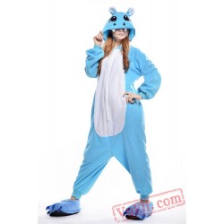 Blue Hippo Onesie Pajamas Animal Kigurumi Onesies