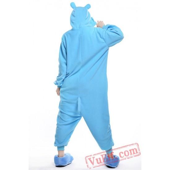 Blue Hippo Onesie Pajamas Animal Kigurumi Onesies