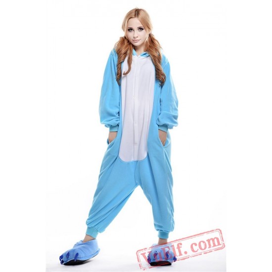 Blue Hippo Onesie Pajamas Animal Kigurumi Onesies