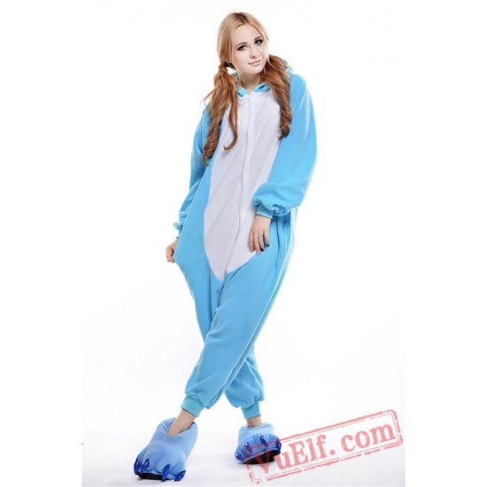 Blue Hippo Onesie Pajamas Animal Kigurumi Onesies