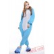 Blue Hippo Onesie Pajamas Animal Kigurumi Onesies