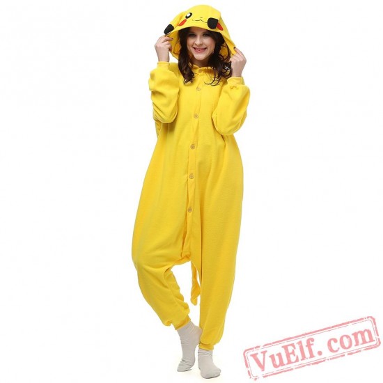 Pocket Monster Pikachu Kigurumi Onesie Pajamas Costumes