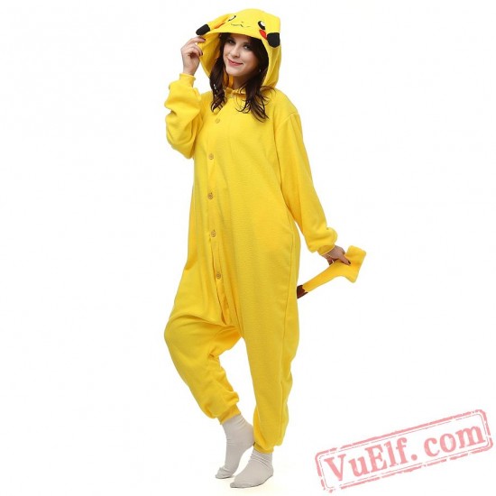 Pocket Monster Pikachu Kigurumi Onesie Pajamas Costumes