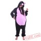 Black Pink Pig Kigurumi Onesie,Animal Onesie Pajamas