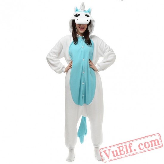 Blue Unicorn Kigurumi Onesies Adult Onesie Costumes