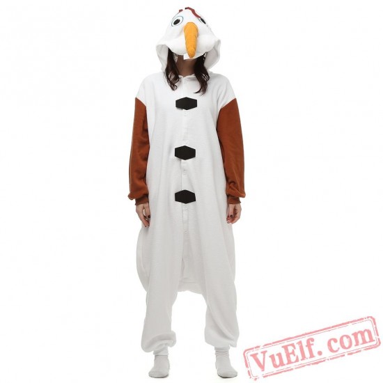 Olaf Onesie Pajamas Adult Kigurumi Costumes