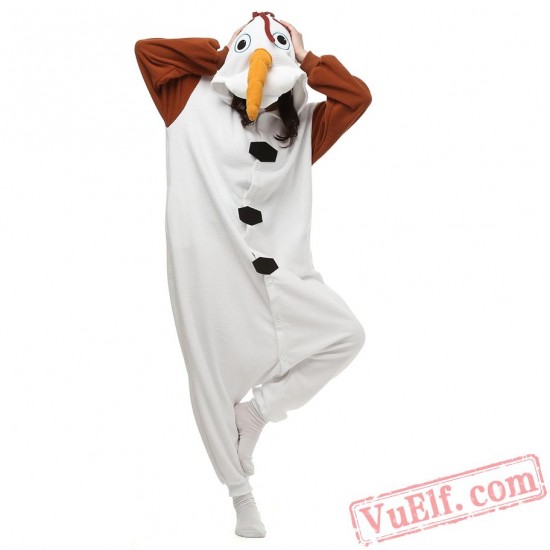 Olaf Onesie Pajamas Adult Kigurumi Costumes