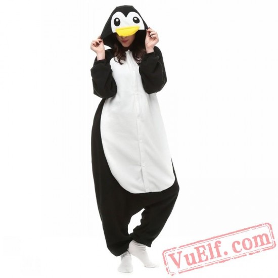 Black Penguin Onesie Pajamas Adult Animal Kigurumi Costumes