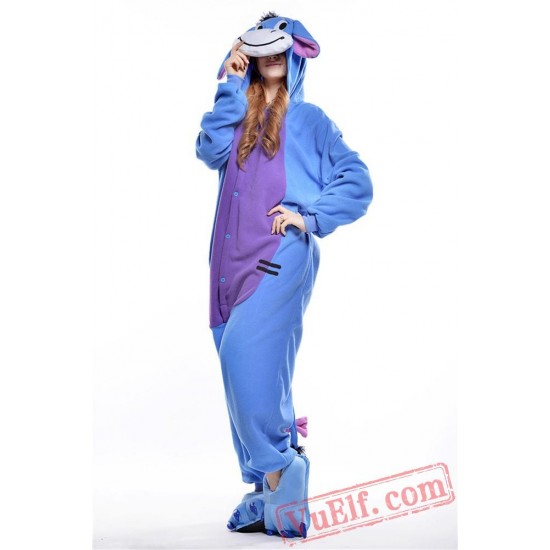 Blue Donkey Onesie Pajamas Cartoon Onesie Costumes