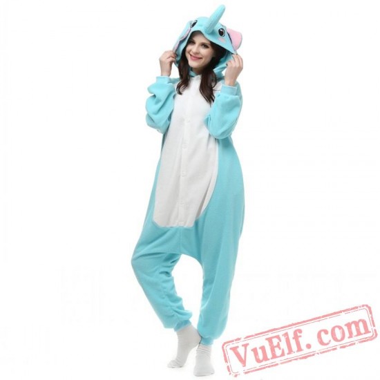 Blue Elephants Onesie Pajamas Kigurumi Costumes