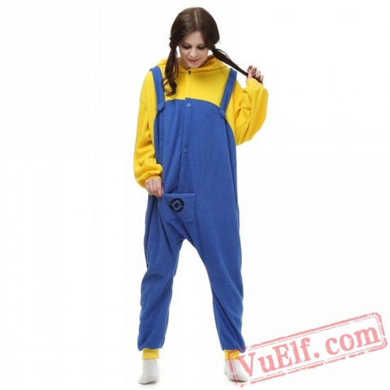 Minions Onesie Pajamas Adult Cartoon Onesie Costumes