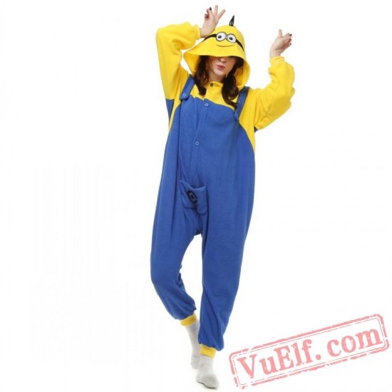 Minions Onesie Pajamas Adult Cartoon Onesie Costumes