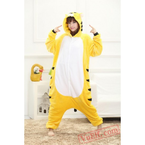 Yellow Tiger Onesie Pajamas Adult Kigurumi Onesies