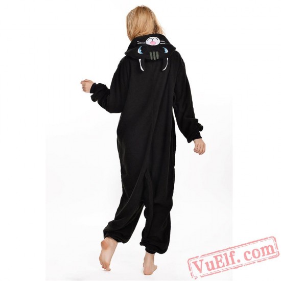 Black Cat Kigurumi Onesie Pajama Costumes Animal Onesies