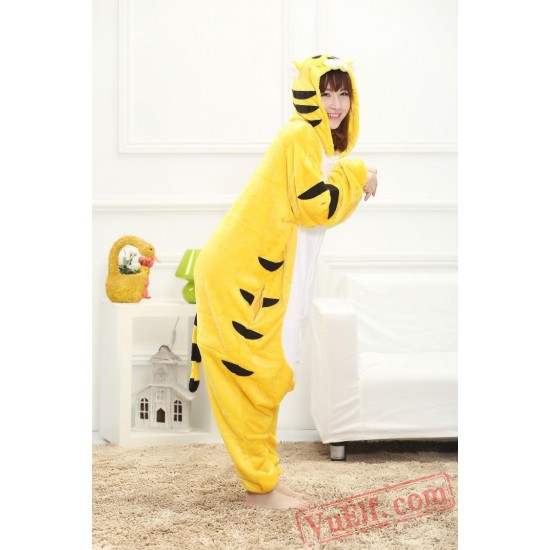 Yellow Tiger Onesie Pajamas Adult Kigurumi Onesies