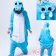Blue Hippo Onesie Pajamas Adult Animal Kigurumi Costumes