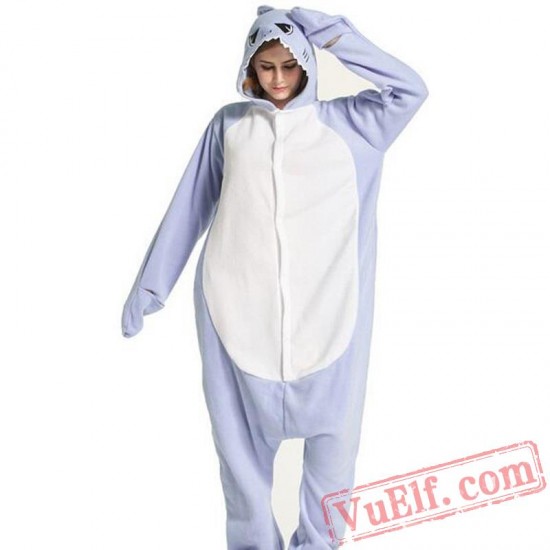 Blue Shark Kigurumi Onesie Pajamas Animal Costumes