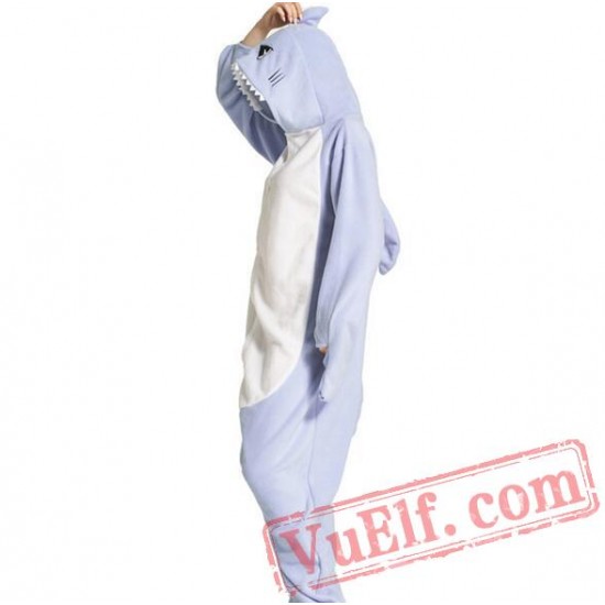 Blue Shark Kigurumi Onesie Pajamas Animal Costumes