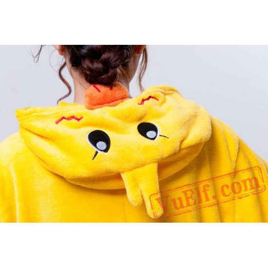 Adult Animal Onesies,Yellow Duck Kigurumi Pajama Costumes