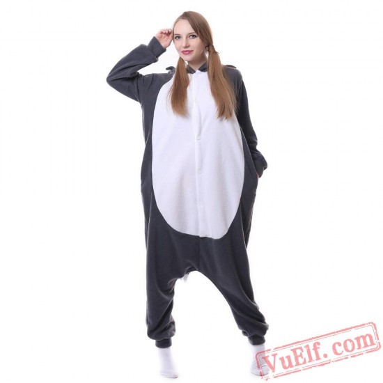 Black Wolf Kigurumi Onesies,Adult Pajamas Costumes