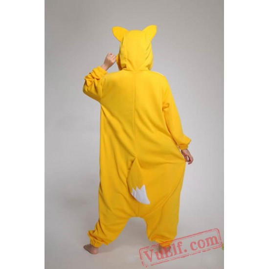 Yellow Fox Kigurumi Onesies Pajamas Costume Adult Animal Onesies