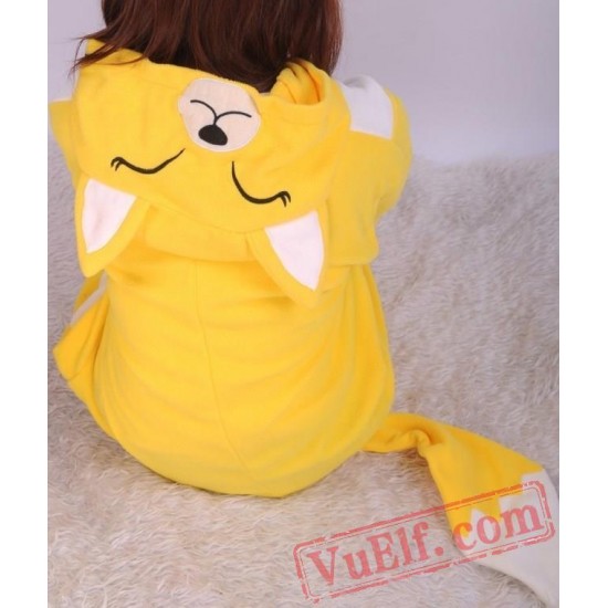 Yellow Fox Kigurumi Onesies Pajamas Costume Adult Animal Onesies