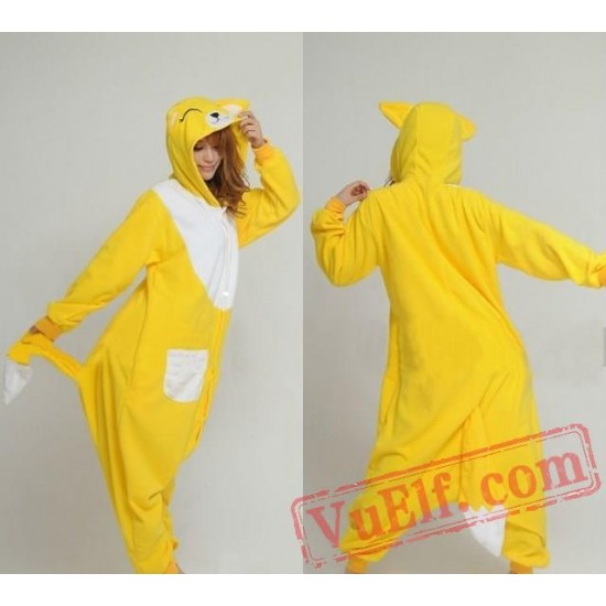 Yellow Fox Kigurumi Onesies Pajamas Costume Adult Animal Onesies