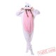 White Purple Rabbit Adult Kigurumi Onesie Pajamas Costume Unisex