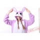 White Purple Rabbit Adult Kigurumi Onesie Pajamas Costume Unisex